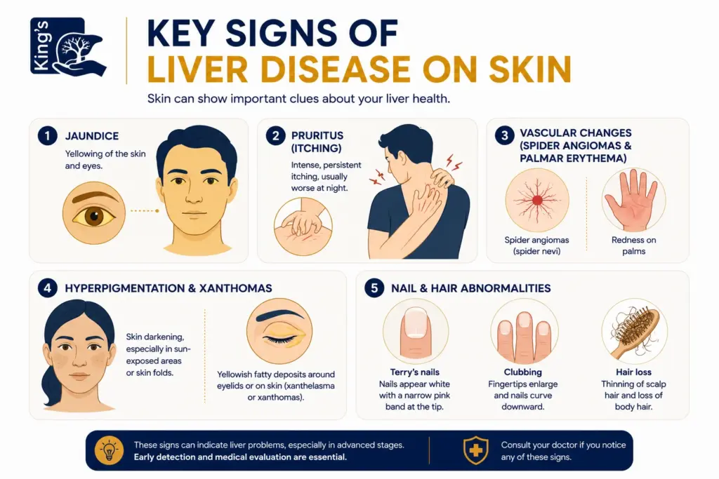 liver disease on skin