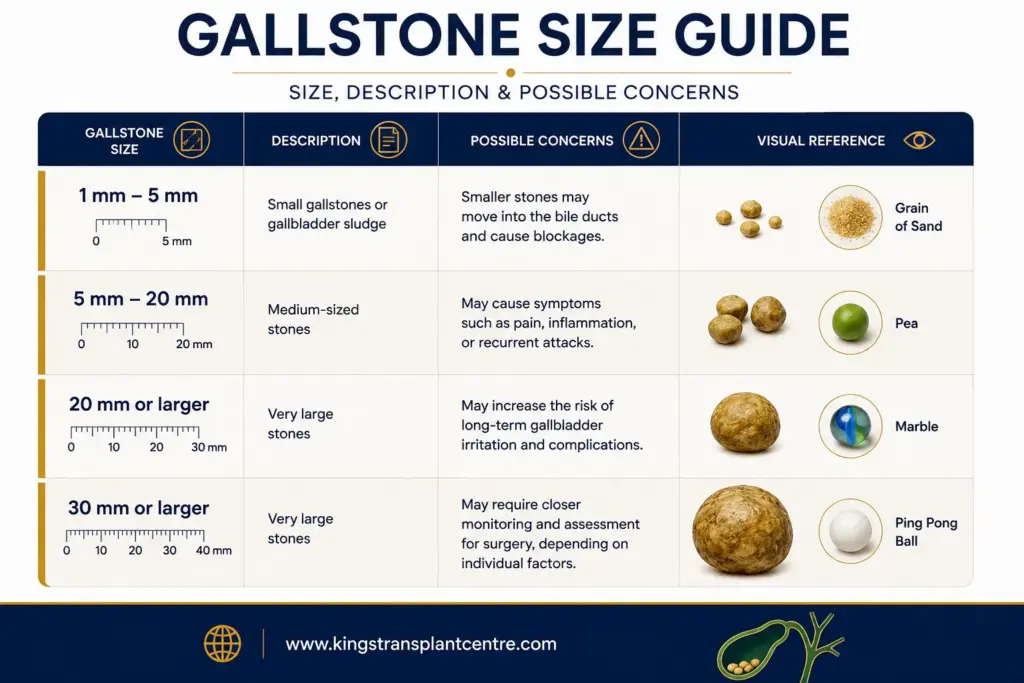 gallstone size guide